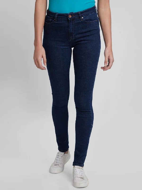 Spykar Women Dark Blue Lycra Super Skinny Fit Ankle Length Jeans (Alexa) Stylish Plus Size Denim Jeans Spykar Women Dark Blue Lycra Super Skinny Fit Ankle Length Jeans (Alexa) Stylish Plus Size Denim Jeans