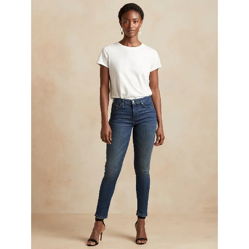 BR Mid Rise Blue Skinny Jeans Stylish Tapered Fit Jeans