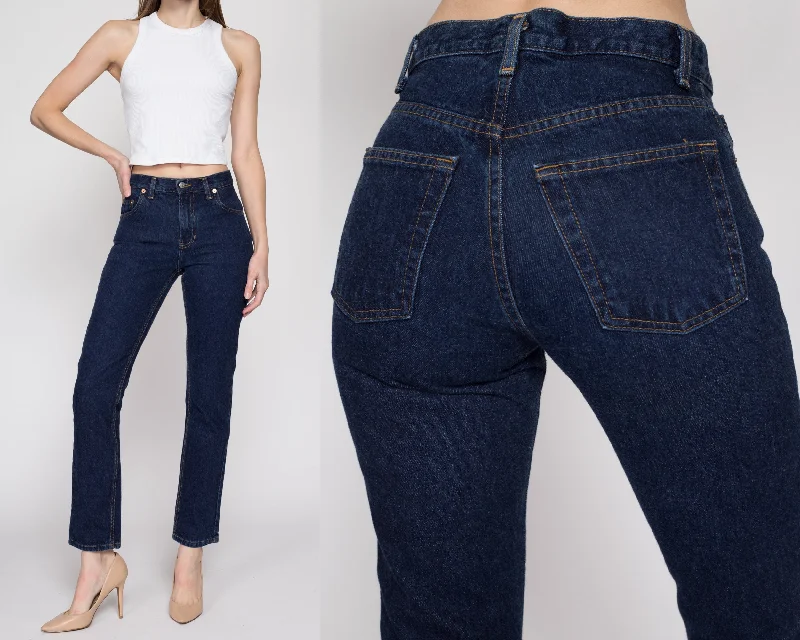 XS Y2K Gap Dark Wash Mid Rise Jeans Chic Cropped Jeans