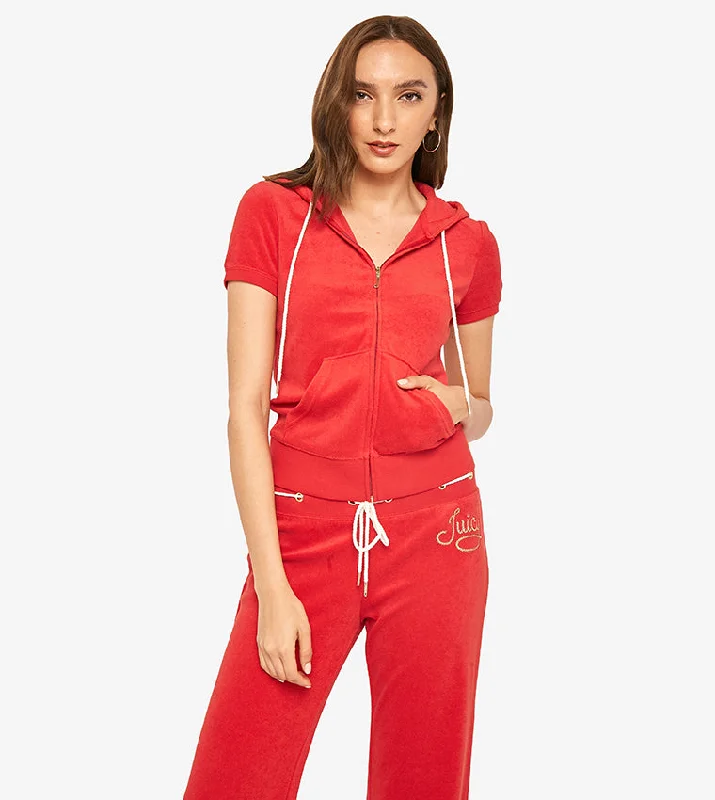 Juicy Couture Women's Rugby Juicy Rope Microterry Robertson Short Sleeve Jacket M Striped Jacket Polka Dot Jacket Floral Jacket Juicy Couture Women's Rugby Juicy Rope Microterry Robertson Short Sleeve Jacket M Striped Jacket Polka Dot Jacket Floral Jacket