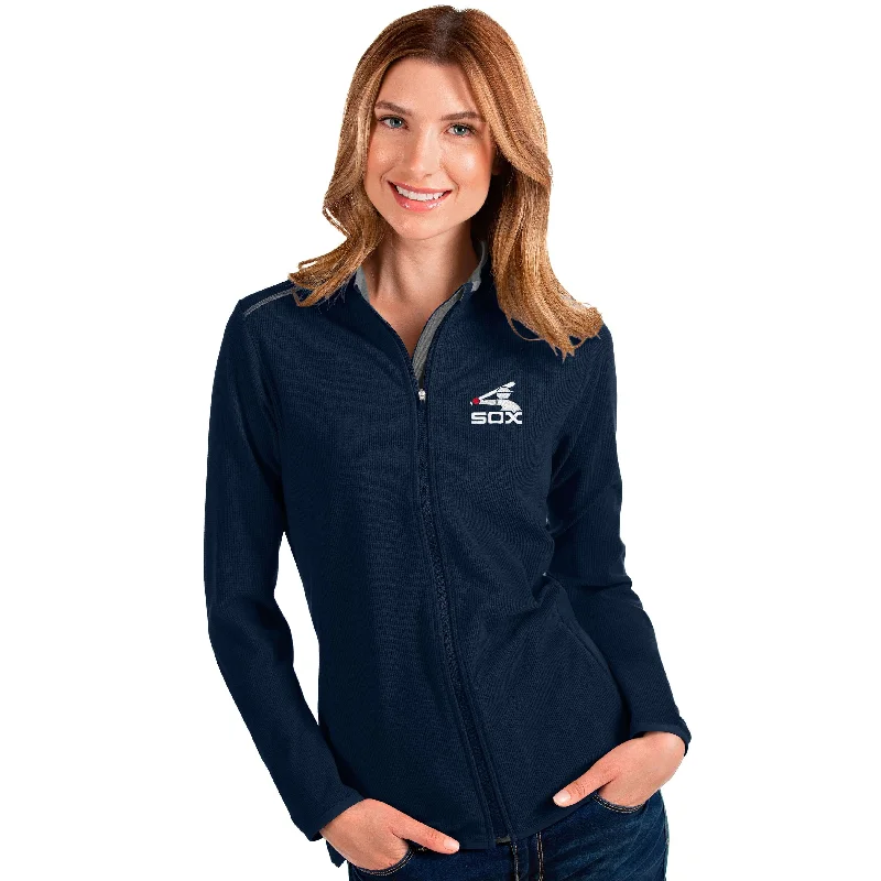 Chicago White Sox Women's Antigua Glacier Zip-up Jacket Faux Fur Fabric Real Fur Fabric Shearling Fabric Chicago White Sox Women's Antigua Glacier Zip-up Jacket Faux Fur Fabric Real Fur Fabric Shearling Fabric