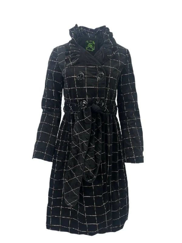 ELIZABETH MCKAY Women's Black Rose Crystal Jacket #6016 2 NWT Denim Fabric Leather Fabric Suede Fabric ELIZABETH MCKAY Women's Black Rose Crystal Jacket #6016 2 NWT Denim Fabric Leather Fabric Suede Fabric