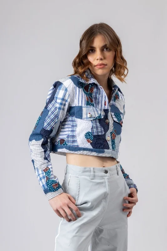 June Patchwork Jacket | Made with Upcycled Fabric V-Neck Jacket Boat Neck Jacket Square Neck Jacket June Patchwork Jacket | Made with Upcycled Fabric V-Neck Jacket Boat Neck Jacket Square Neck Jacket