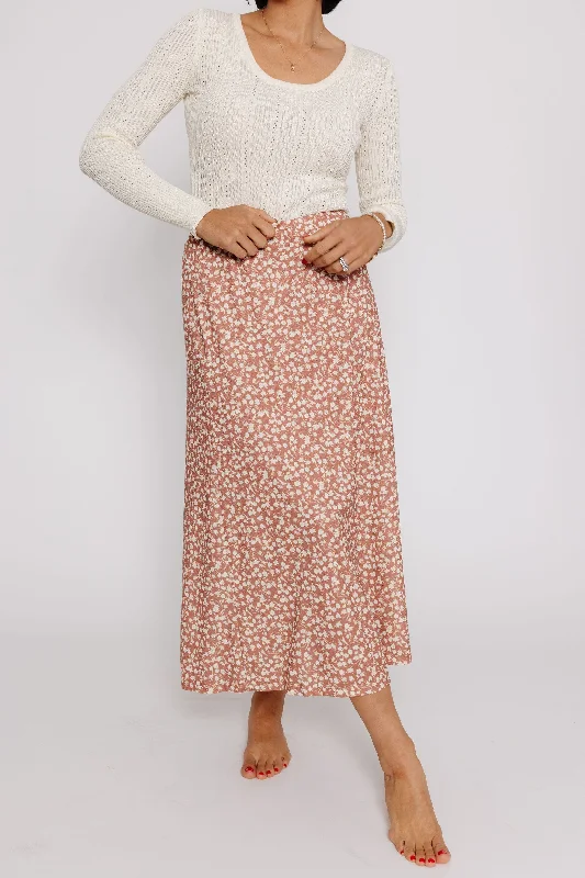 Kilkenny Skirt in Clay leather skirt sleek