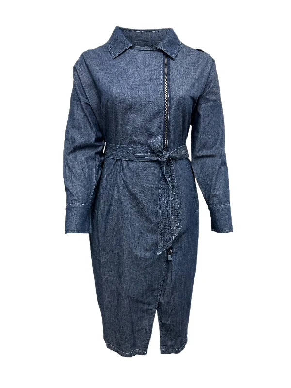 Marina Rinaldi Women's Blue Decuria Belted Denim Jacket NWT Rayon Jacket Velvet Jacket Corduroy Jacket Marina Rinaldi Women's Blue Decuria Belted Denim Jacket NWT Rayon Jacket Velvet Jacket Corduroy Jacket