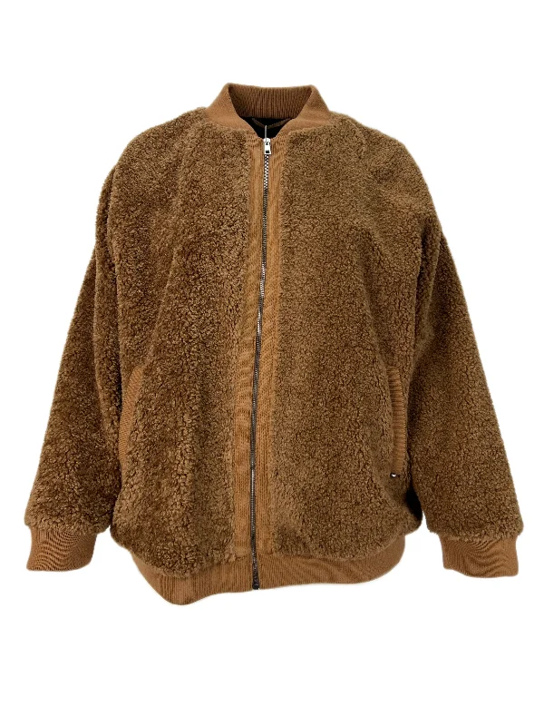 Marina Rinaldi Women's Camel Eccelso Faux Fur Bomber Jacket NWT Notch Collar Jacket Peter Pan Collar Jacket Cowl Neck Jacket Marina Rinaldi Women's Camel Eccelso Faux Fur Bomber Jacket NWT Notch Collar Jacket Peter Pan Collar Jacket Cowl Neck Jacket
