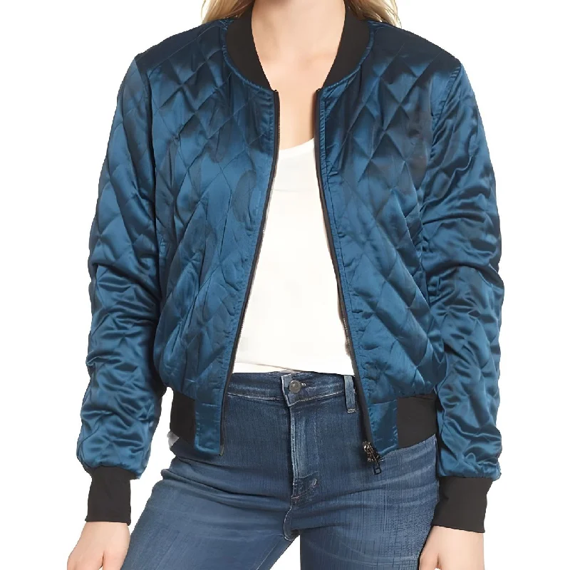 PAM & GELA Women's Blue Reversible Saphir Baseball Jacket #SA5849 NWT Print Jacket Jacquard Jacket Embroidered Jacket PAM & GELA Women's Blue Reversible Saphir Baseball Jacket #SA5849 NWT Print Jacket Jacquard Jacket Embroidered Jacket