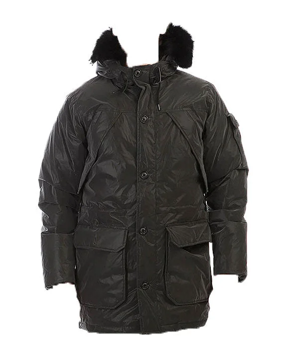 Penfield Women's Black Reflective Hoosac Real Fur Hood Jacket Size S NWT Front Pockets Side Pockets Patch Pockets Penfield Women's Black Reflective Hoosac Real Fur Hood Jacket Size S NWT Front Pockets Side Pockets Patch Pockets