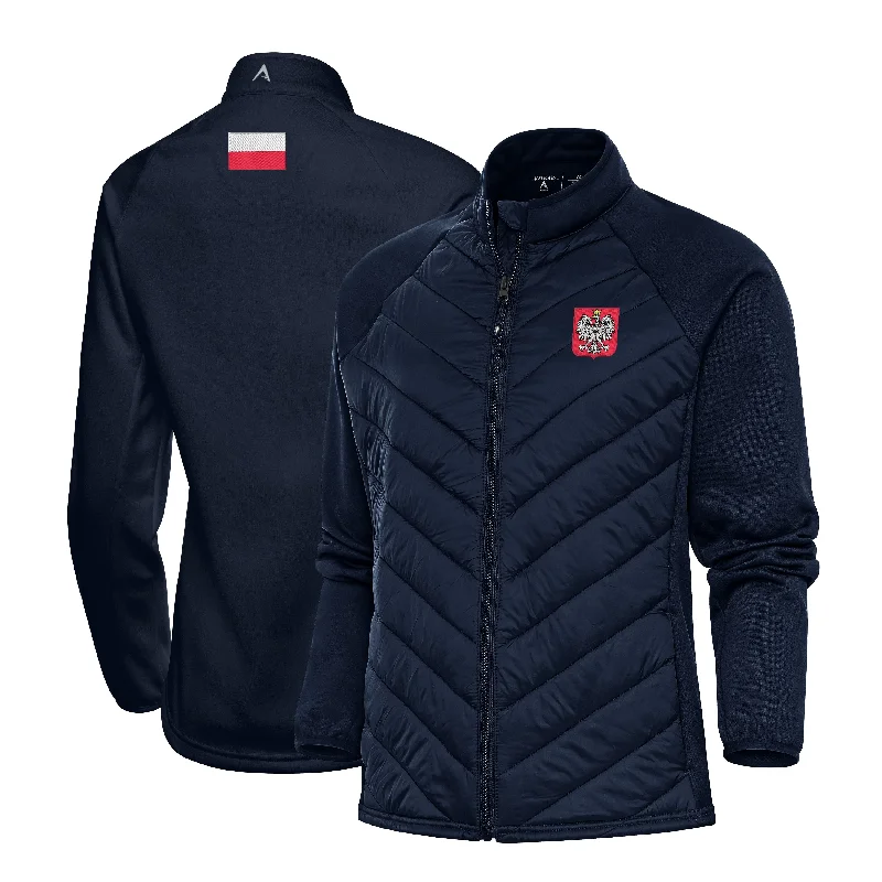Polska Women's Poland Antigua Embroidered Altitude Jacket - Navy Cotton Jacket Linen Jacket Terry Jacket Polska Women's Poland Antigua Embroidered Altitude Jacket - Navy Cotton Jacket Linen Jacket Terry Jacket