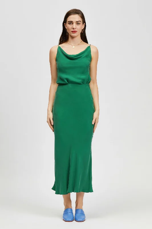 Sorrir Skirt Green chiffon skirt lightweight