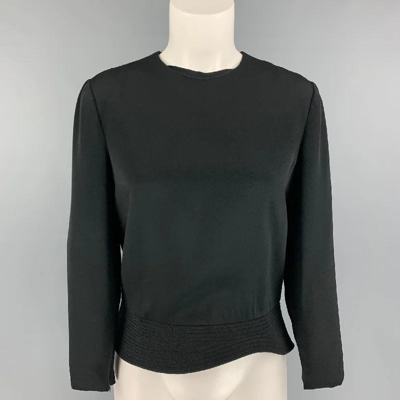 TOM FORD Size M Black Acetate Viscose Jacket Zippered Jacket Buttoned Jacket Snapped Jacket TOM FORD Size M Black Acetate Viscose Jacket Zippered Jacket Buttoned Jacket Snapped Jacket