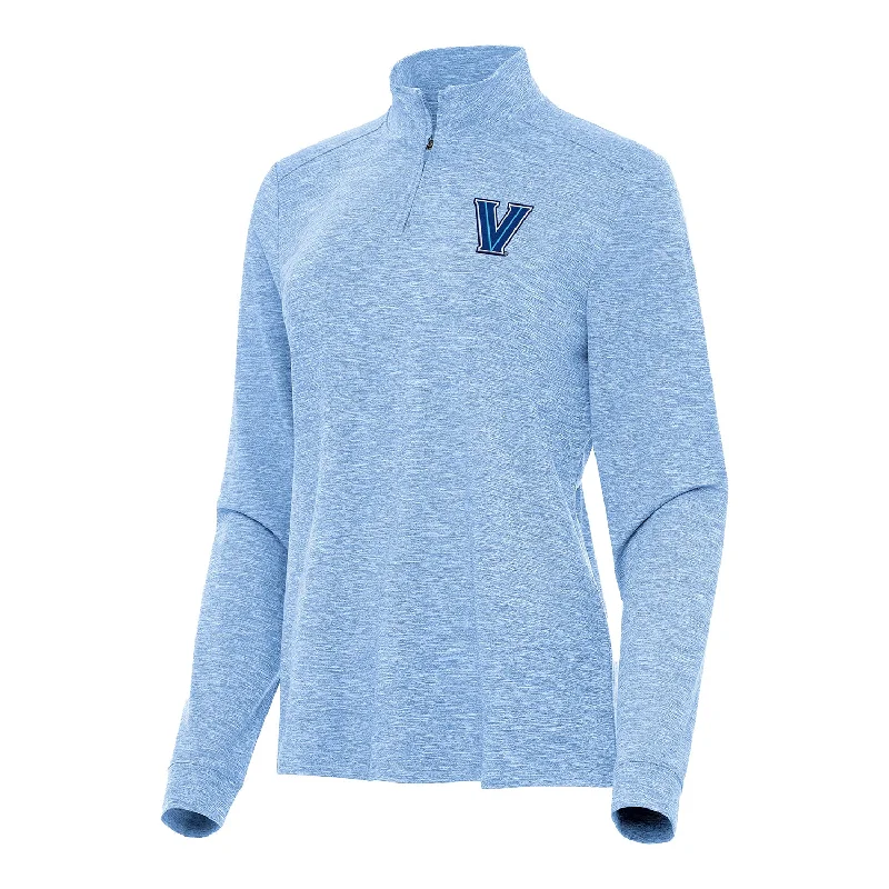Ladies Villanova Wildcats 1/4 Zip Mock Heather Light Blue Jacket Ribbed Jacket Pleated Jacket Ruffled Jacket Ladies Villanova Wildcats 1/4 Zip Mock Heather Light Blue Jacket Ribbed Jacket Pleated Jacket Ruffled Jacket