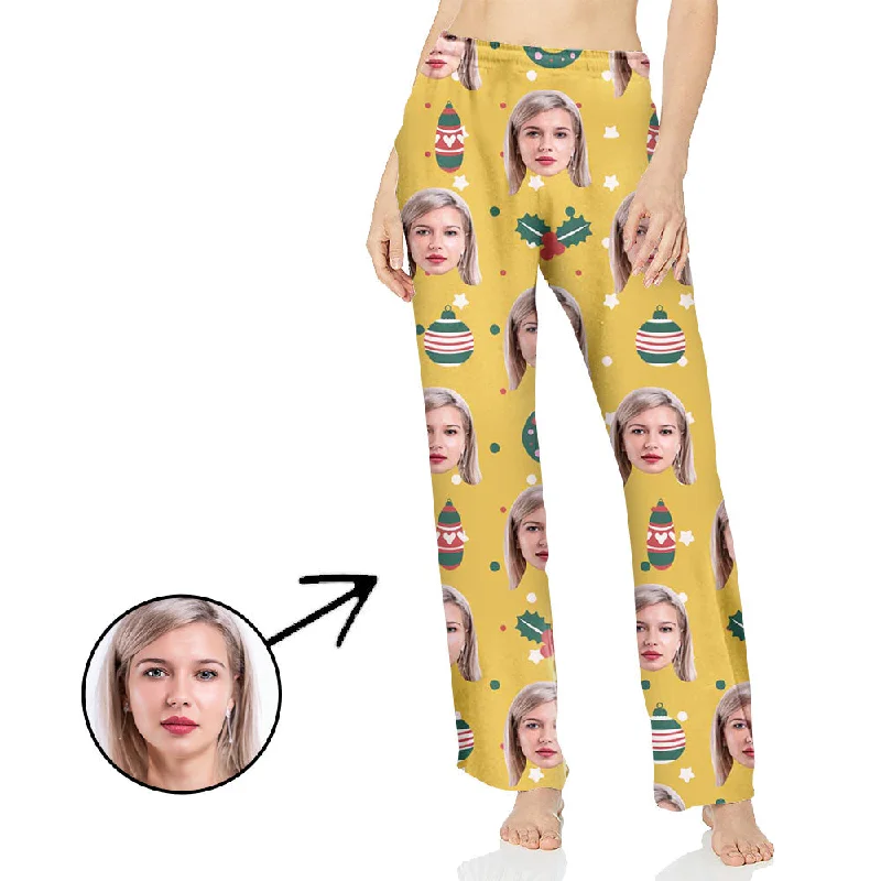 Custom Photo Pajamas Pants For Women Celebrate Christmas With You Soft Stretch Leggings Custom Photo Pajamas Pants For Women Celebrate Christmas With You Soft Stretch Leggings