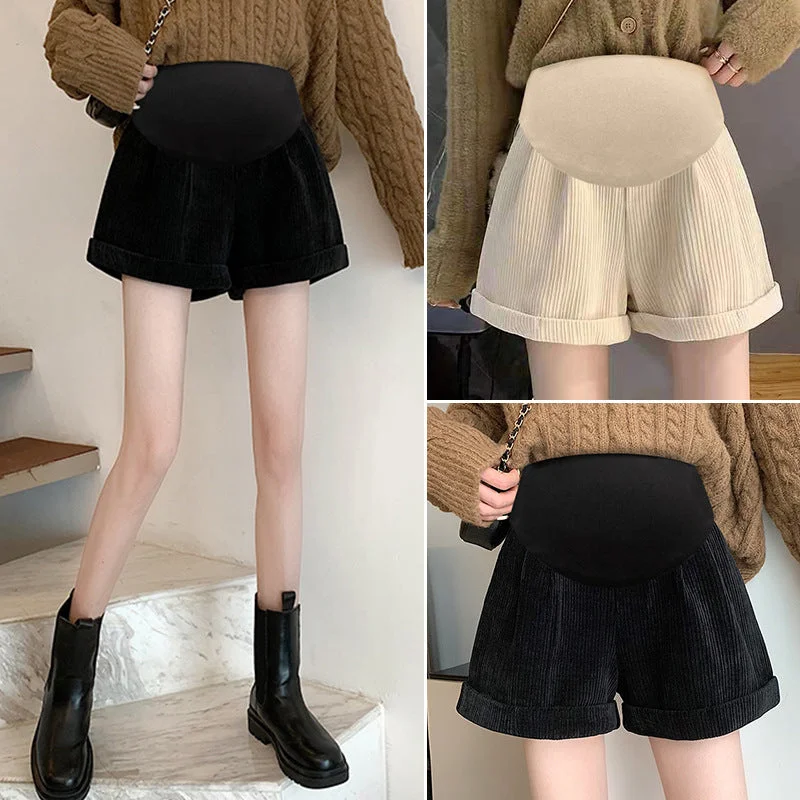 NiDELL Maternity Pants . Autumn and Winter New Thickened Chenille Simple Loose Trendy Mom Wide Leg Belly Support Shorts for Pregnant Women Modern Skinny Pants NiDELL Maternity Pants . Autumn and Winter New Thickened Chenille Simple Loose Trendy Mom Wide Leg Belly Support Shorts for Pregnant Women Modern Skinny Pants