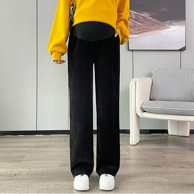 NiDELL Maternity Wide Leg Pants . Spring and Autumn Pregnant Women's Pants Winter Wear Waffle Mop Pants Modern Skinny Pants NiDELL Maternity Wide Leg Pants . Spring and Autumn Pregnant Women's Pants Winter Wear Waffle Mop Pants Modern Skinny Pants